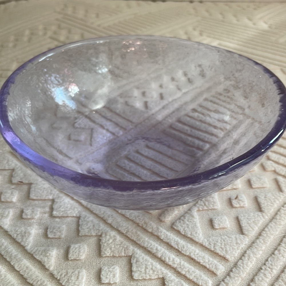 Fire and light recycled glass bowl -6”